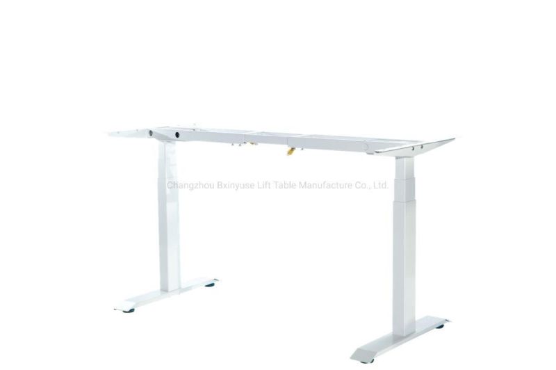 Rectangular Dual Motor Electric Height Adjustable Desk / Standing Office Desk