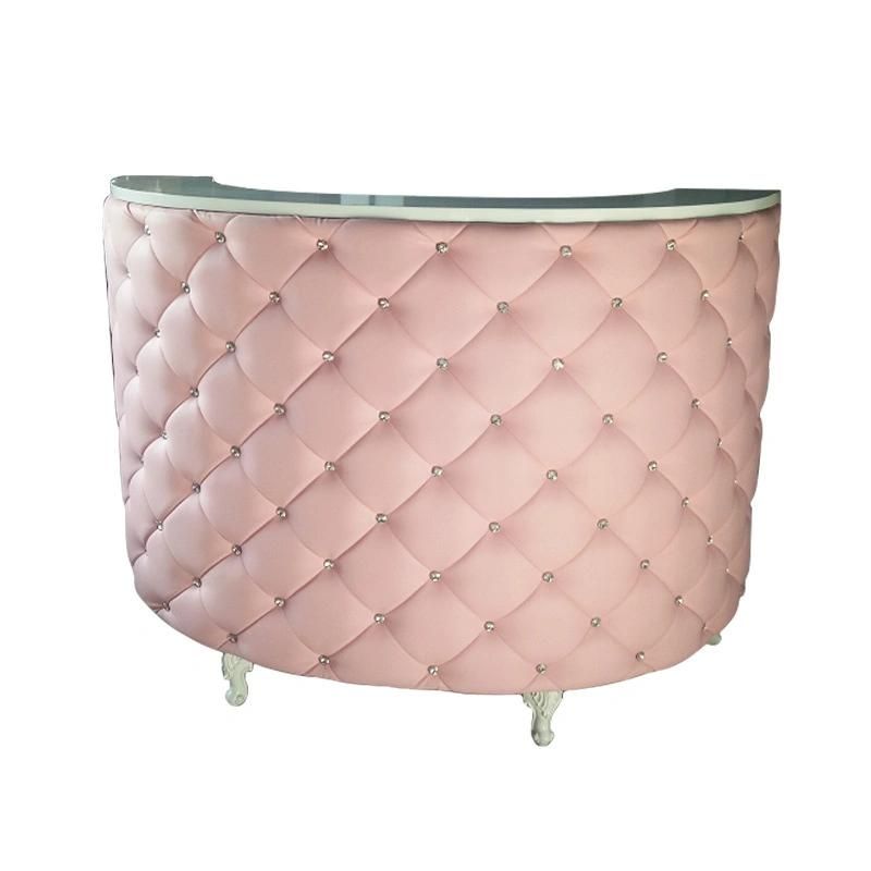 Hl-029 2021 Top Quality Mix Color Salon Reception Table Consult Table for Sale Cashier Desk Check-out Counter Checkstand