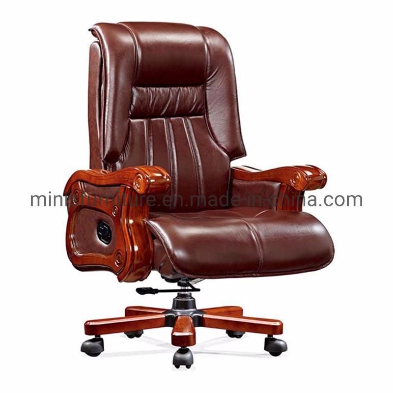 (M-OC295) Modern Office Furniture Ergonomic Design Cheap Price High Back Genuine Leather Chair