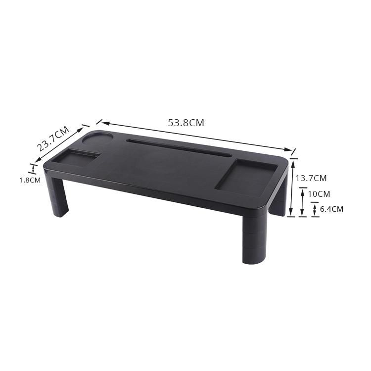 Low MOQ Cheap Height Adjustable Computer Screen Monitor Stand Riser Tray Laptop Desk Rack Laptop Monitor Stand
