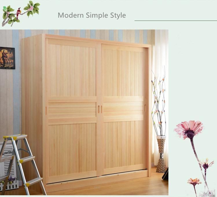 Simple Style Mixed Color Factory Wholesale Multi-Function Storage Sliding Door Wardrobe