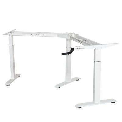 3 Legs L Shape Ergonomic Executive Height Adjustable Standing Workstation