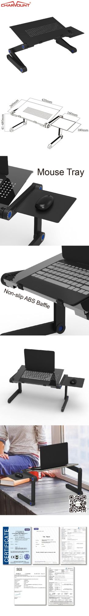 Computer Desks Modern for Bed, Portable Folding Notebook Laptop Stand (CT-CDS-4)