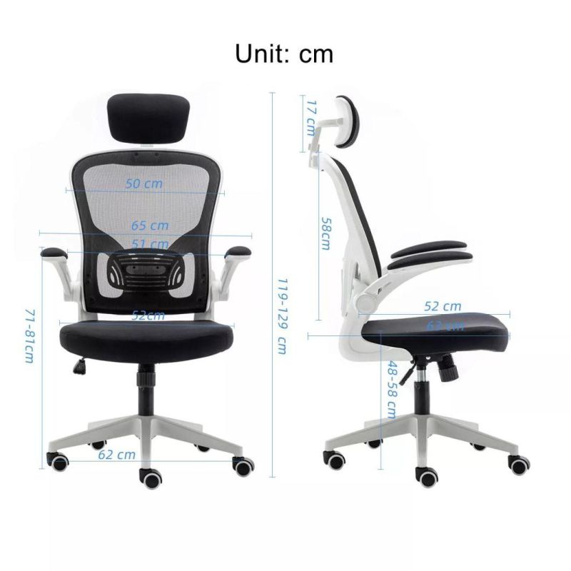 Factory Sales Luxury High Back White Swivel Ergonomics Executive Full Mesh Office Chairs Rolling Gaming Chair for Staff