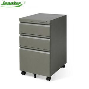 Mobile Pedestal Steel Structure 3 Drawers Filing Cabinet Storage with Mechanical Lock
