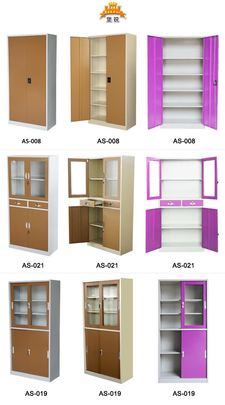 Jas-008 Metal Cupboard Inside Safe Box Steel 2-Doors Filing Cabinet for Army