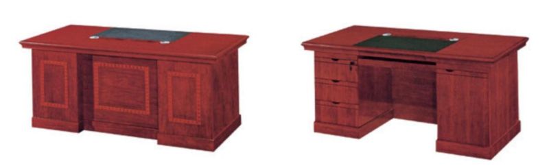 MDF Traditional Office Furniture Computer in Brown and Manager Table