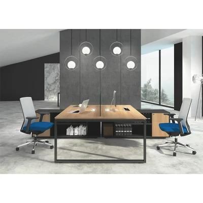 Commercial Furniture 2 Person Office Desk Double Office Table with Cabinet