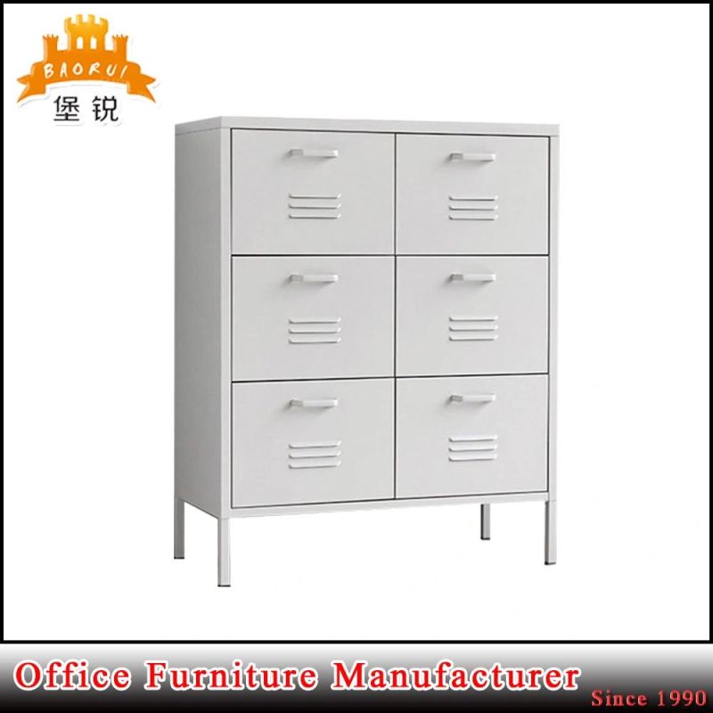Bedroom Furniture 6 Drawers TV Storage Metal Cabinet