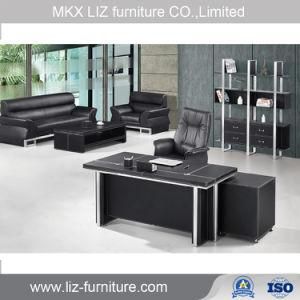 Simple Style Wood Leather Office Manager Table (LD012)