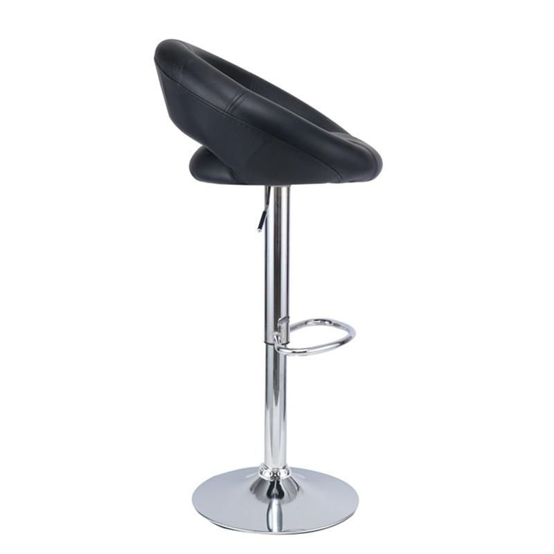 Minimalist PP Swivel Adjustable Cafe Furniture High Middle Back Bar Stool Chair