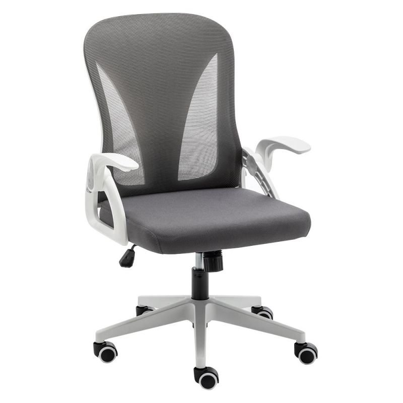 Factory Price Foldable Executive Desk Chair with Flip up Armrest Folding Office Chair