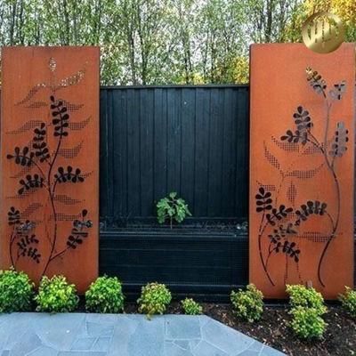 Corten Steel Rusty Decorative Panel Garden Divider Screen/ Laser Cut Fence Panel