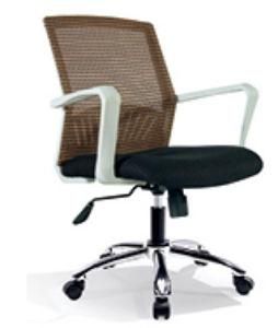 Modern Affordable Ergonomic White Arms Fabric Plastic Writing Swivel Chair