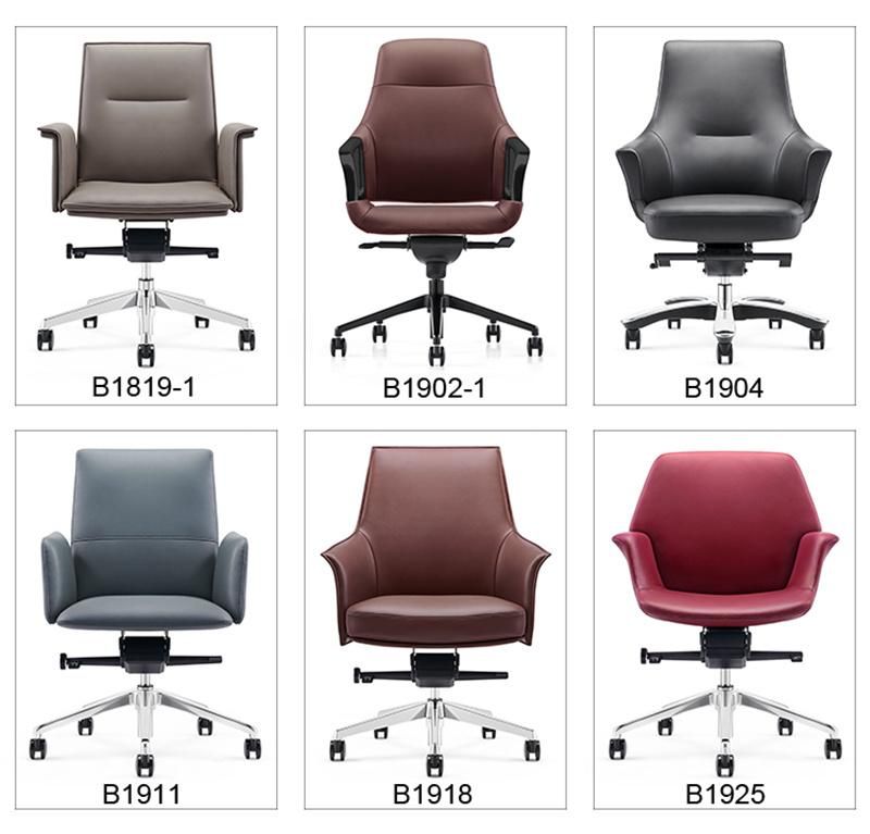 Modern PU Leather MID-Back Executive Office Chair