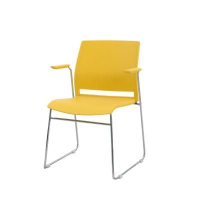 Office Commercial Furniture Scientific Armrest Design PP Meeting Chair Metal Leg Training Chair