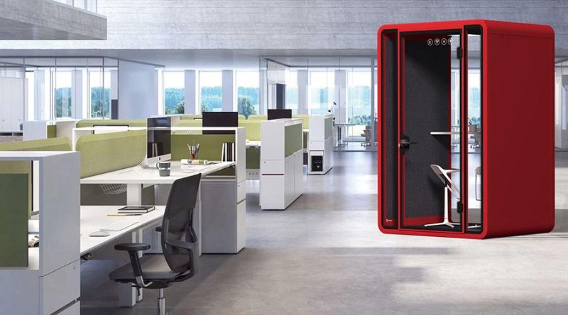 Acoustic Private Office Work Bench for Office Phone Meeting