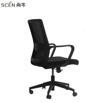 Factory Wholesale White Competitive Price Moedern Swivel Chair with Wheels MID Back Office Chair in Office Chairs