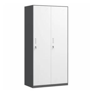 China Factory High Quality Metal Fittings Hot Sale Two Door Wardrobe