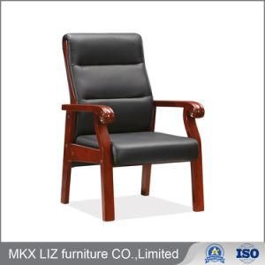 Executive Office Leather Seat Wooden Foots Meeting Room Chair (D309)