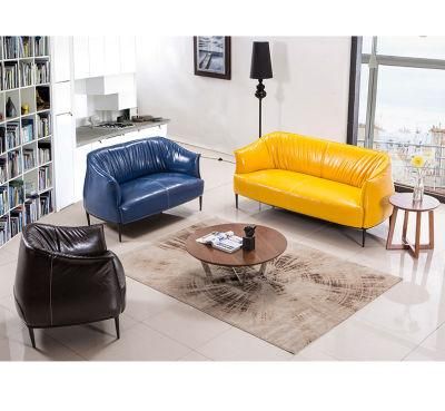 Colourful Leather Office Sofa with Leisure Style for Commercial Seating Area