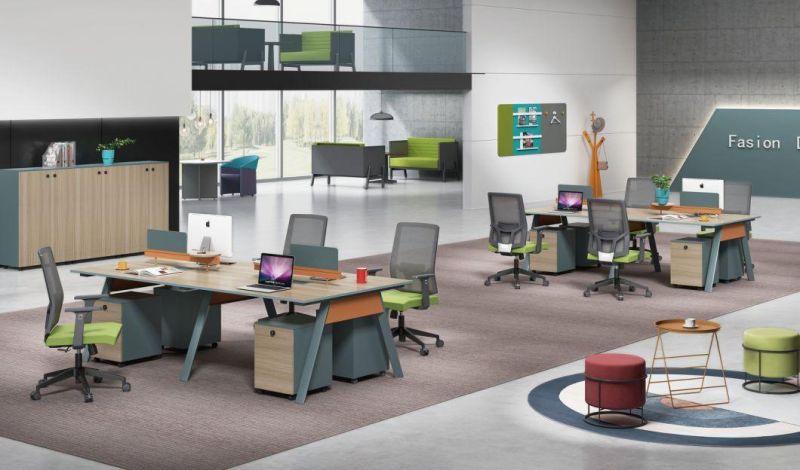 Foshan Furniture Office Table Workstation Four Person Desks for Employee