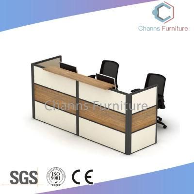 Popular Black Aluminum Straight Shape Office Desk Reception Table (CAS-RD31401)