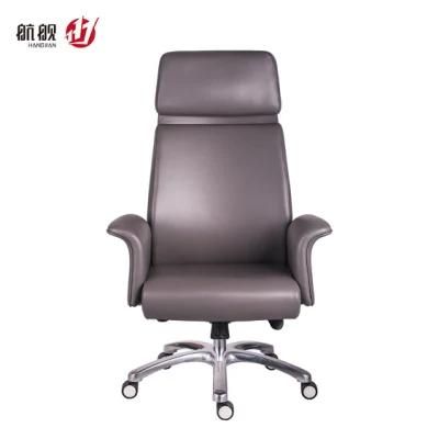 up Down Headrest Leather Office Furniture High Back Swivel Boss Chair