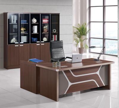 Office Furniture Aluminium Edge L Shaped Wooden Executive Desk