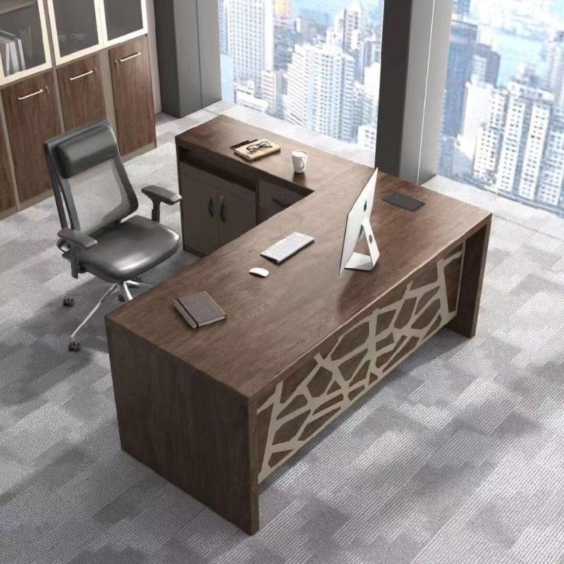 New Melamine Office Furniture Combination L Shape Executive Office Desk