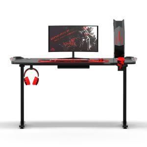 Visky Home Computer Gamer Desk Large Computer Desk with Cup Holder &amp; Headphone Hook