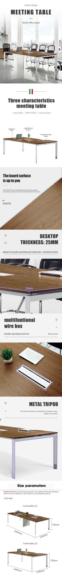 Modern Fashion Conference Table Design High End White Conference Desk