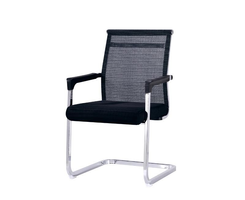 Chrome Frame Base Fixed Visitor Mesh Fabric Furniture Conference Executive Chair