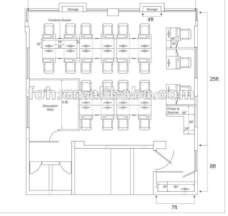 Trade Center Complaint Center Eco-Friendly Office Work Station (FOH-CBCA-01)