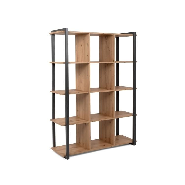 Modern Simple Design Wooden 3 Level Bookshelf for Office Room Bookcase