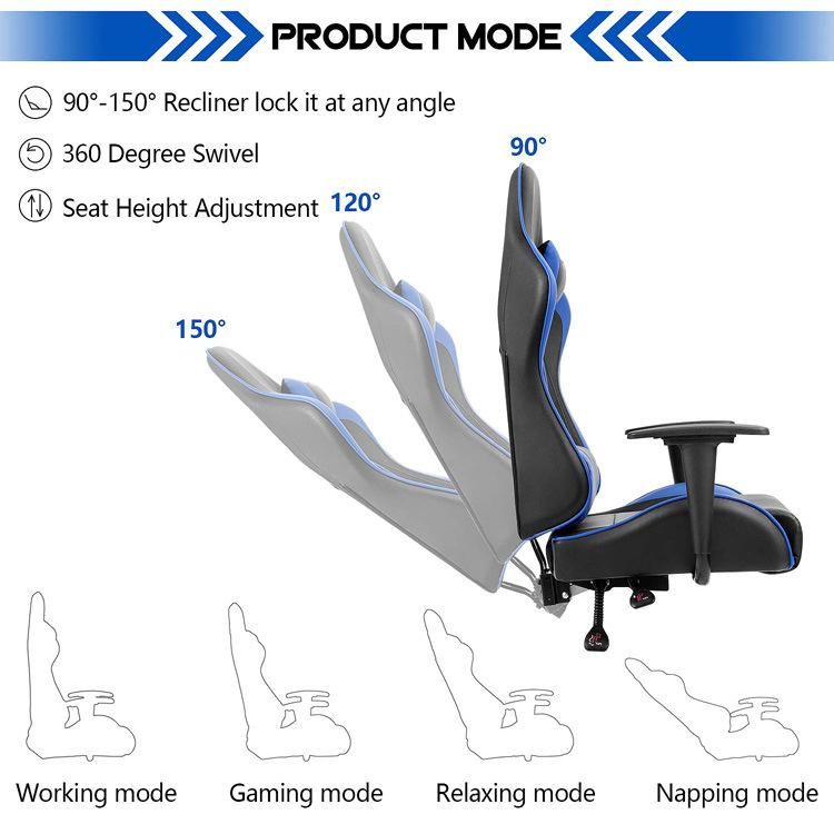 (HAKIM) Partner High-Back PU Leather Racing Gaming Chair, Desk Computer Ergonomic Executive Swivel Rolling Home Office Chair