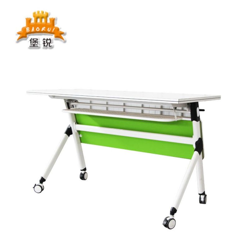 Popular Movable Metal Training Table with Wheels