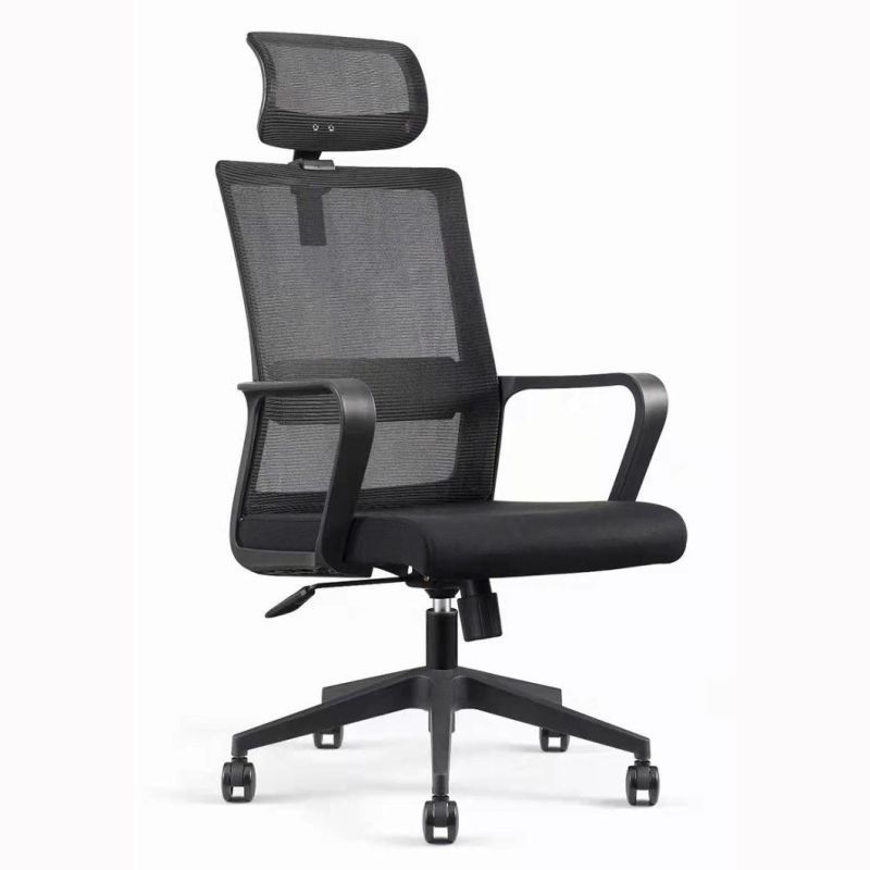 Lumbar Support High Quality Mesh Black Adjustable Headrest Home Office Staff Chair Executive Office Chair