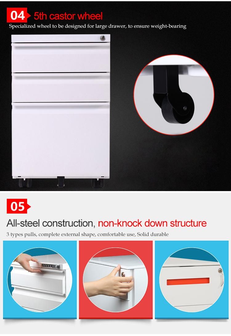Movable File Cabinet Office Storage Cabinet