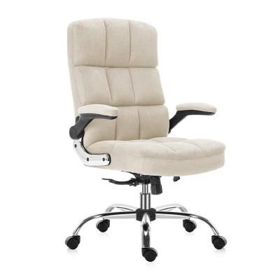 Ergonomic Adjustable Design Fabric Upholstery Revolving Office Executive Chair