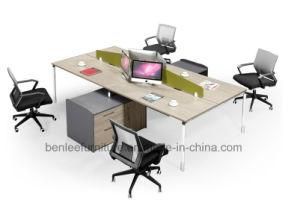 New Design Modern Modular Open Wooden Office Workstation for 4 Eats (BL-2808)