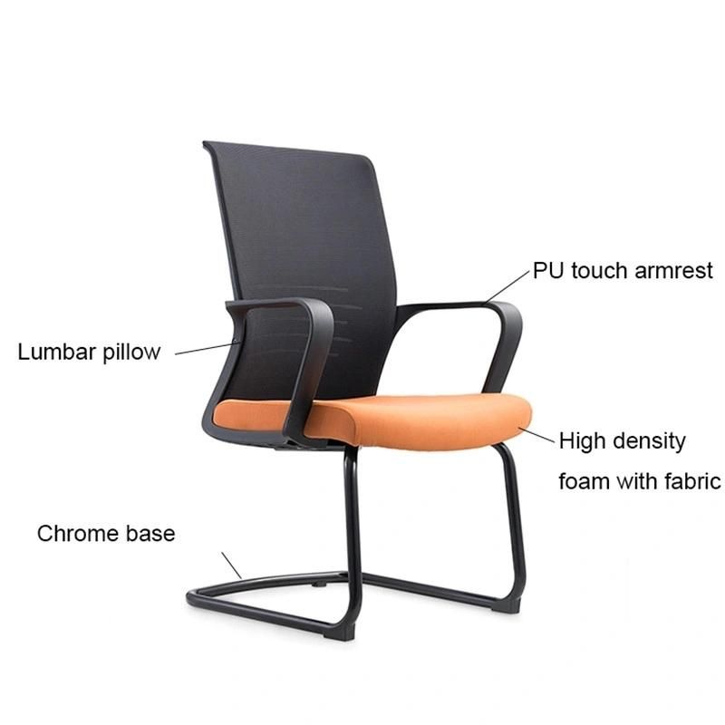 Ergonomic Mesh Office Visitor Chair Fixed Base Conference Room Chair