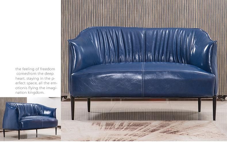 Colourful Leather Office Sofa with Leisure Style for Commercial Seating Area