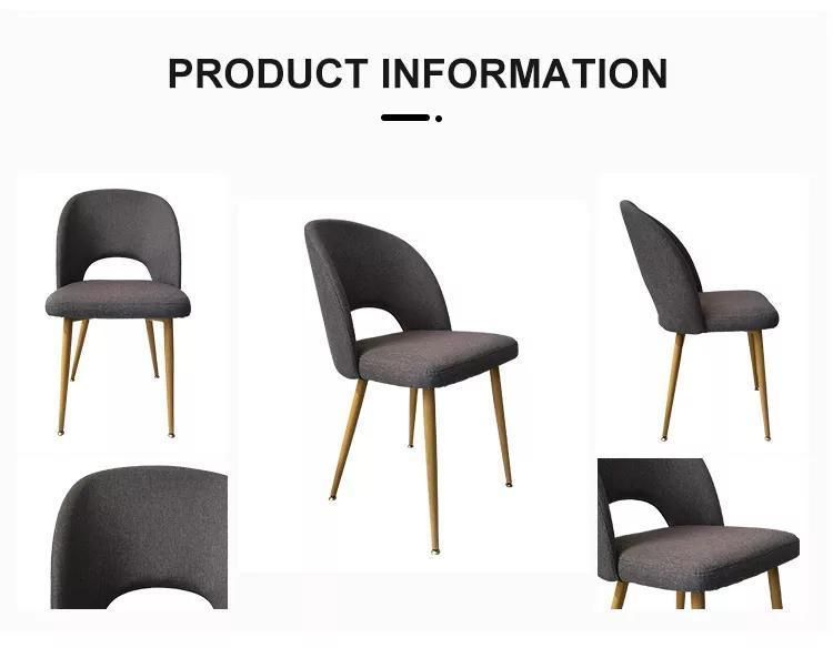 Dining Room Fabric Chair with Wood Foot