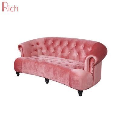 Modern Furniture Lobby Used Velvet Chesterfield Style Office Sofa