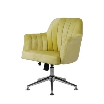 French Style Fashion Velvet Swivel Office Chair for Home Use