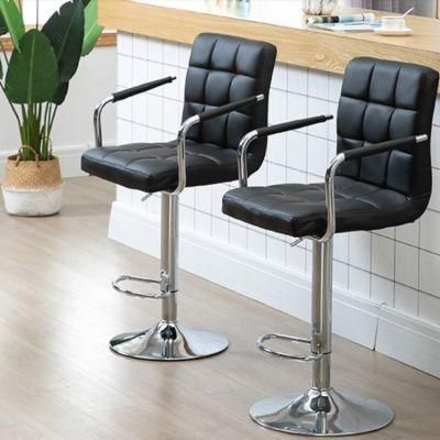 High Back Swivel Bar Chair with Adjustable Height