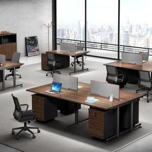 Four Person Metal Frame Office Workstation Desk Table