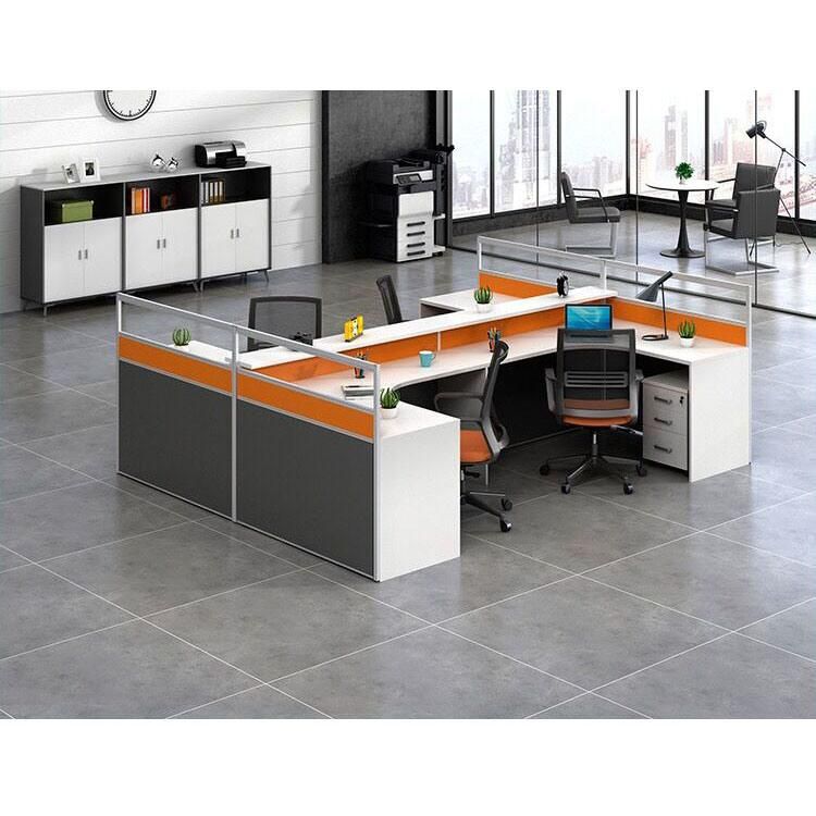 High Quality Modern Design 4 Seat Cubicles Office Workstation with File Cabinet (SZ-WSA030)