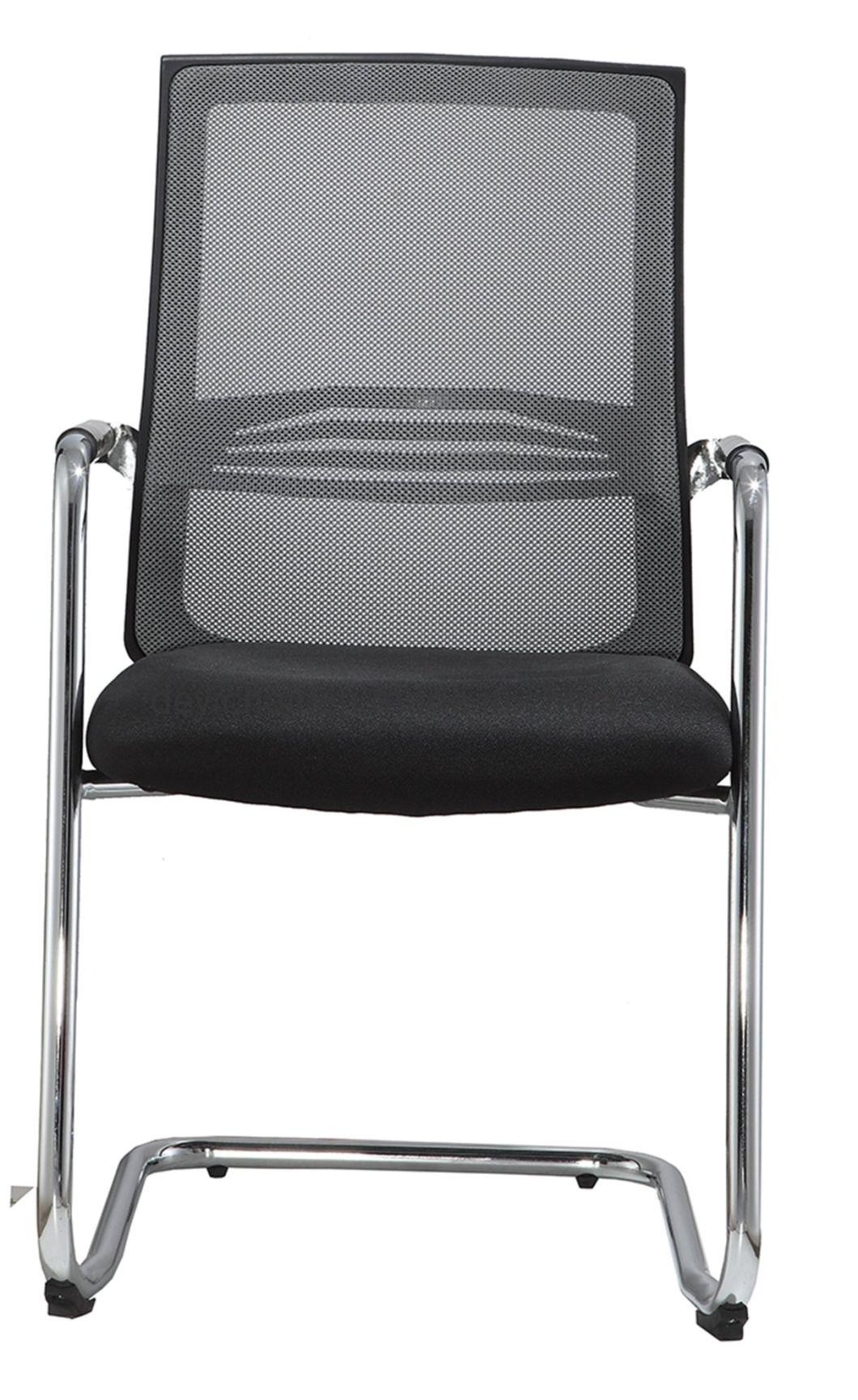 25 Tube 2.0mm Thickness Bow Frame with Armrest High Mesh Back Fabric Seat Conference Chair